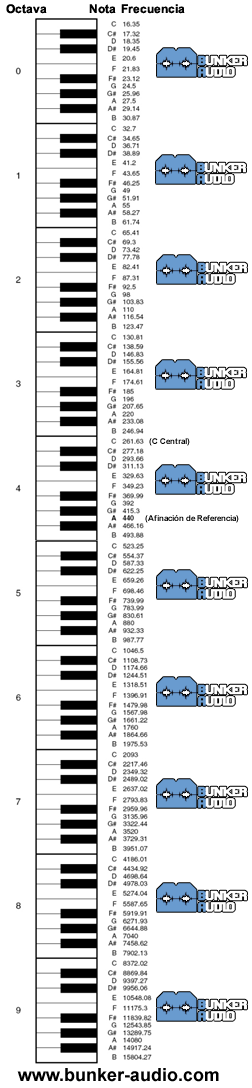 Notas y Frecuencias