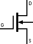Transistor MOSFET
Tipo empobrecimiento. Depletion, 3 terminales,